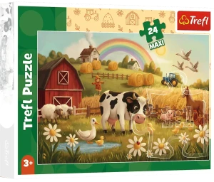Trefl 14397Puzzle Maxi 24 el. Krowa na farmie