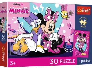 Trefl 18340 Puzzle 30 el. Radosna Myszka Minnie + plakat