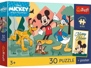 Trefl 18339 Puzzle 30 el. Myszka Mickey Bajkowe chwile + plakat
