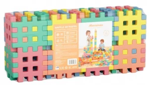 Marioinex - Klocki Wafle - Zestaw 48 elementów konstrukcyjnych pastelowe - 909881 