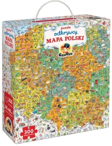 CzuCzu 494553 Puzzle odkrywcy Mapa Polski 300 el.