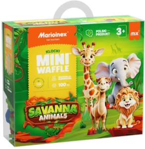 Marioinex -  Klocki Mini Waffle Animals Sawanna 07085