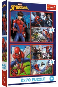 Trefl 34443 Puzzle 2x70 el. Spiderman Pajęcze historie