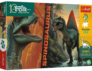 Trefl 16582 Puzzle 100 el. Rodzina Treflików Inspired By Dino World Dinozaur Spinosaurus