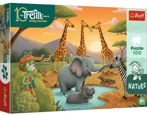 Trefl 16571 Puzzle 100 el. Rodzina Treflików Inspired By Nature Wesoła ferajna