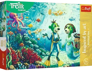 Trefl 16565 Puzzle 100 el. Rodzina Treflików Inspired By Art: Magia głębin