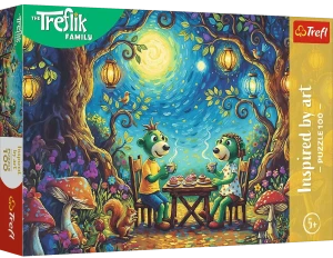 Trefl 16561 Puzzle 100 el. Rodzina Treflików Inspired By Art: Spotkanie w kawiarni