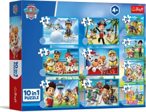 Trefl – Puzzle 10w1: Dzielna drużyna Psiego Patrolu 96012