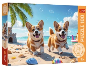 Trefl – Puzzle 100 elementów – Corgi piesek 16536