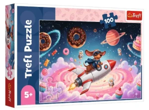 Trefl - Puzzle 100el. - Jamnik na rakiecie 16558