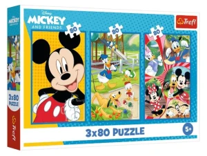 Trefl - Puzzle 3x80 - Ekipa Myszki Miki 34887