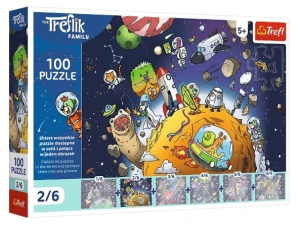 Trefl – Puzzle 100 el. – Treflik w kosmosie 16542