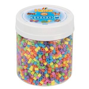 HAMA MIDI - 20950 – Pastelowe koraliki w tubie zestaw uzupełniający – 3000 koralików