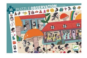 DJECO - Puzzle obserwacyjne 35 elementów - Szkoła dla jeży 07595
