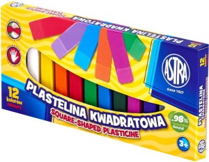 Astra - Plastelina kwadratowa 12 kolorów - 0538