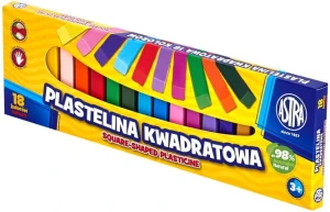 Astra - Plastelina kwadratowa 18 kolorów - 0545
