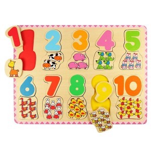 BigJigs BJ549 Puzzle Drewniane z Uchwytami - Cyfry