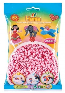 Koraliki Hama MIDI 3000 Koralików 201-95 Kolor Jasny Róż Pastelowy