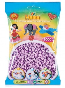 Koraliki Hama MIDI 3000 Koralików 201-96 Kolor Jasny Liliowy Pastelowy