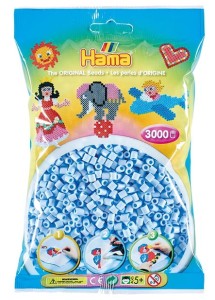 Koraliki Hama MIDI 3000 Koralików 201-97 Kolor Jasny NiebieskiPastelowy