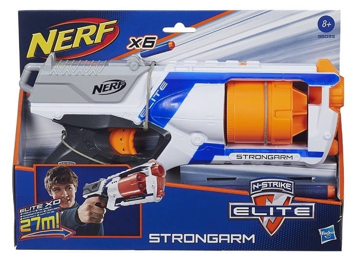 NERF 36033 N-Strike Strongarm 27 metrów!