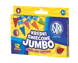 Astra – Kredki świecowe JUMBO – 12 kolorów – 4407