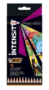 BIC – Kredki ołówkowe Intensity Premium – 12 kolorów – 51968