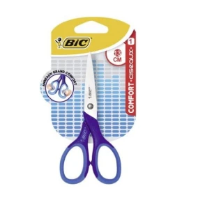 BIC – Nożyczki 13 cm z miękkim uchwytem – Niebieskie – 78667
