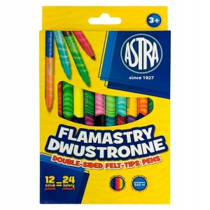 Astra – Dwustronne pisaki flamastry – 24 kolory – 7462