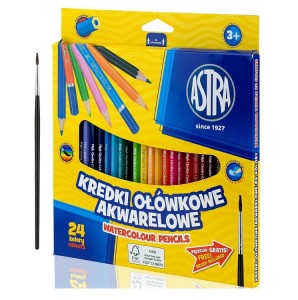 Astra – Kredki ołówkowe akwarelowe 24 kolory – 0474