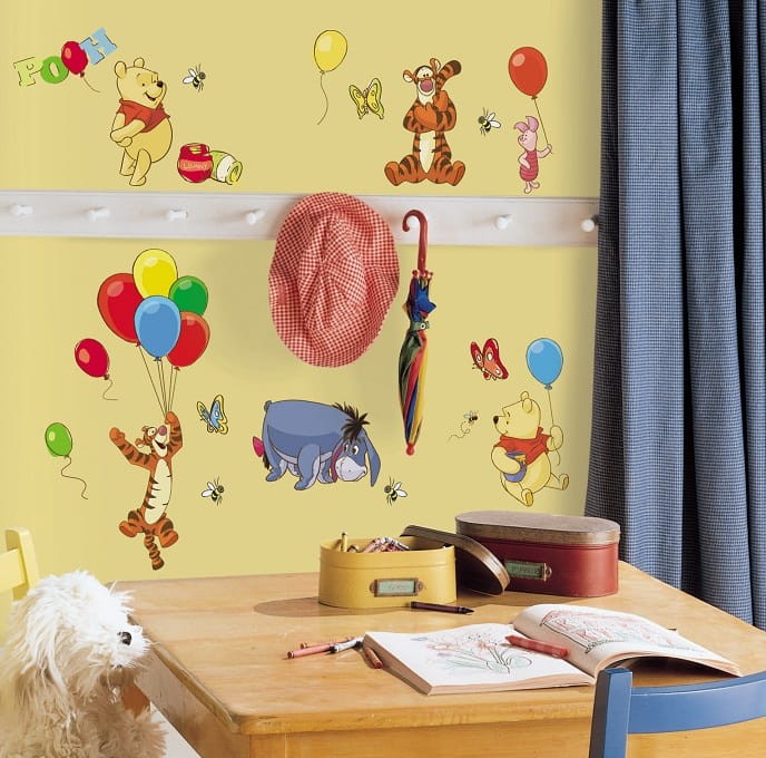 RoomMates Naklejki na Ścianę Wielokrotnego Użytku 1498 - Kubuś Puchatek Disney
