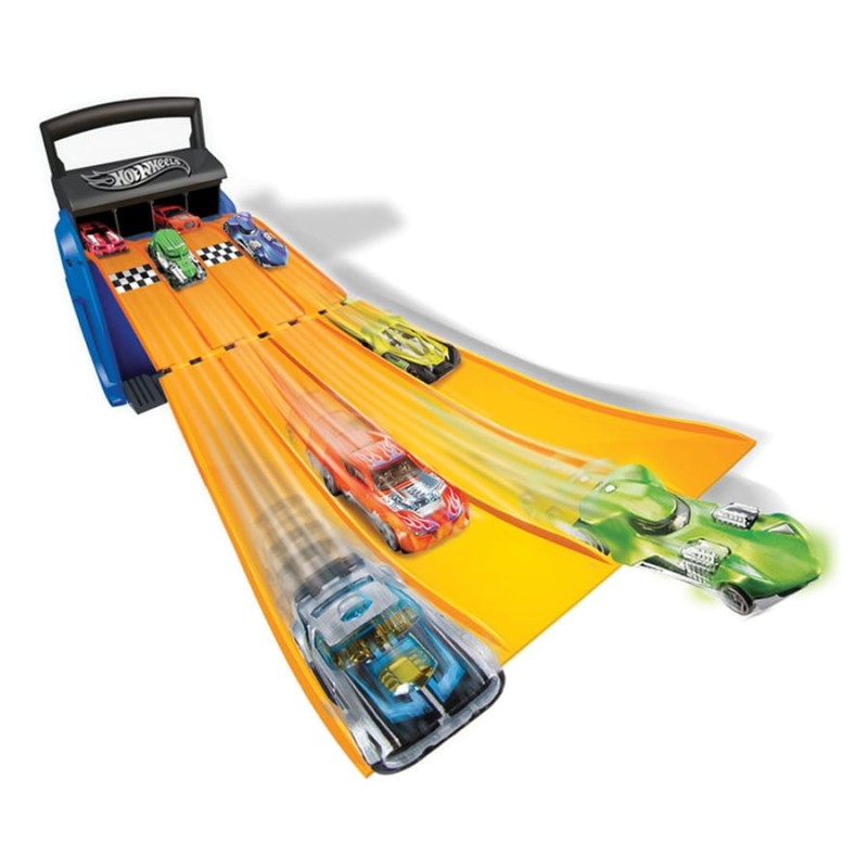 Hot Wheels HW C44 Wyścigowa walizka - zjeżdżalnia