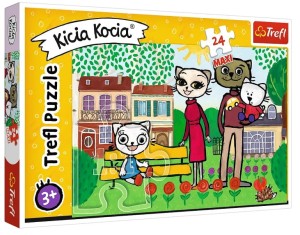 Trefl - Puzzle maxi 24 elementy - Zabawy Kici Koci - 14316