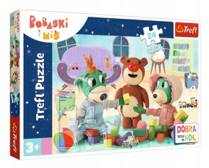 Trefl – Puzzle Maxi 24 elementy – Zabawy Treflików przed snem – 14325