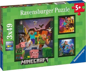 Ravensburger – Puzzle Minecraft 3x49 el. 05621