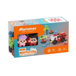 Marioinex - Klocki Waffle - Zestaw Wóz Strażacki 80 elementów - 90319