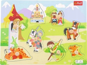 Trefl - Drewniane Puzzle z uchwytami - Zamek Rycerza 61636