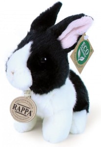 Rappa 689121 Maskotka Królik czarny 16 cm
