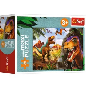 Trefl - Puzzle Mini-maxi 20 elementów – Poznaj świat dinozaurów - 21138
