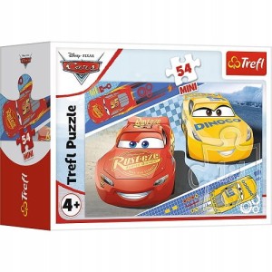 Trefl - Puzzle Mini-maxi 54 elementów – Szalony wyścig Cars  - 19721