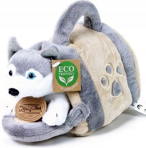 Rappa 209756 Maskotka pies - Husky w transporterze 15 cm