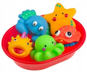 Tullo - Gumowe morskie zwierzątka w wannie 5szt - 125