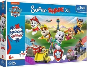 Trefl - Puzzle 160 el. XL Super Shape – Skaczące pieski Psi Patrol - 50021