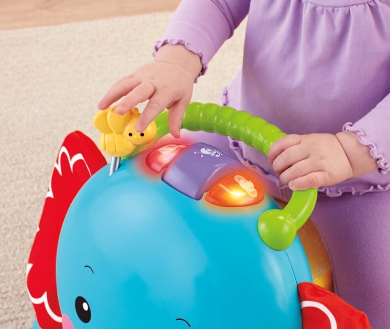 Fisher Price CBN62 Słonik 3 w 1 Chodzik, Jeździk, Skoczek + Słonik BLF65 Przytulaczek