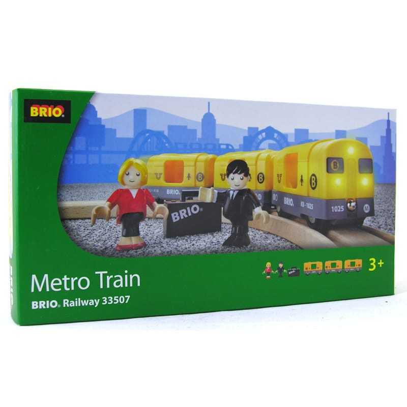 BRIO Pociąg Metro Lokmotywa Wagony 33507
