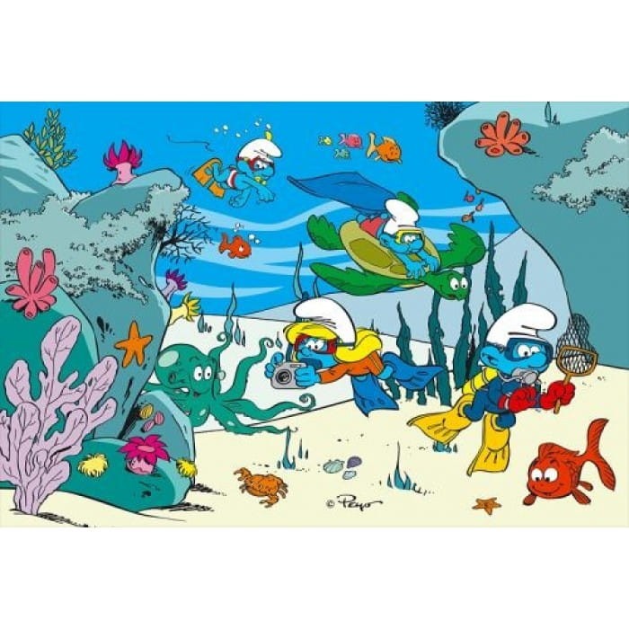 TREFL 16179 PUZZLE Smerfy pod wodą 100 el.