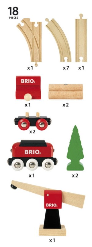 BRIO Klasyczna kolejka drewniana 33010