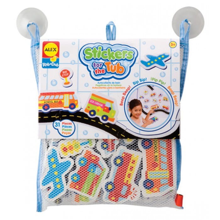 Alex Toys 804W Zabawki do wody - Piankowe Puzzle Naklejki - Pojazdy