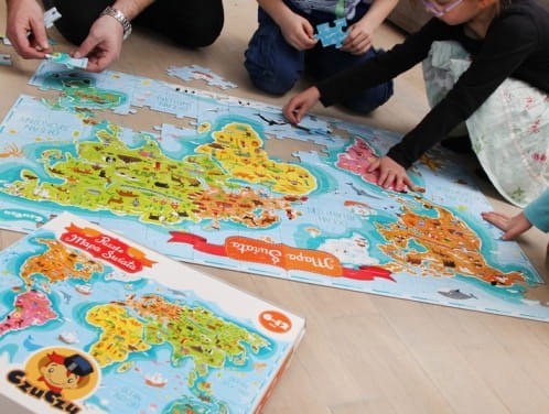 CzuCzu 5603029 Puzzle Podróżnika - Mapa Świata