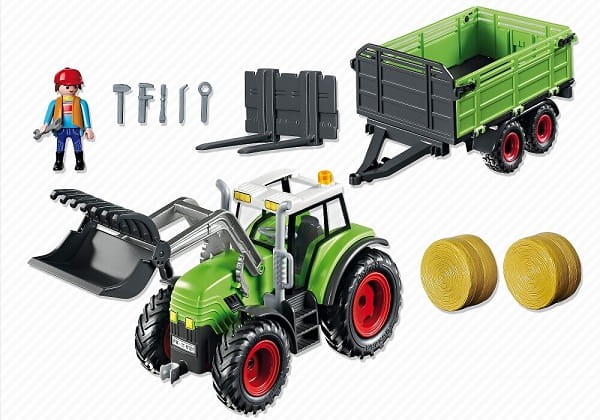 Playmobil Klocki 5121 Wielki Zielony Traktor z Przyczepą